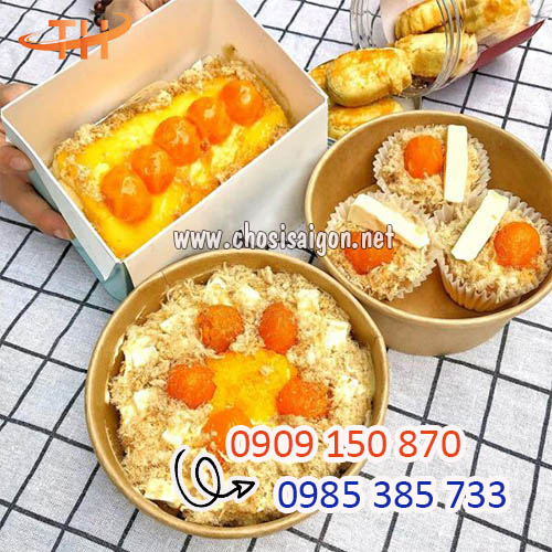 Tô giấy đựng bánh bông lan giá rẻ 750ml, 1000ml