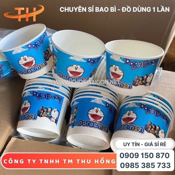 Tô giấy có in hình sẵn đẹp, tiện lợi giá rẻ