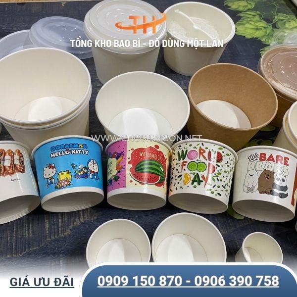 Tô giấy chịu nhiệt tốt đựng thức ăn mang đi