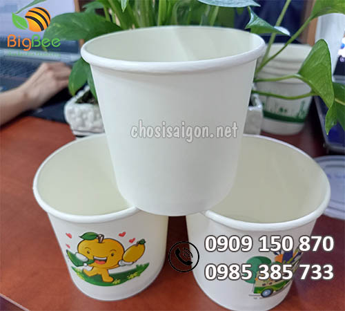 Tô giấy đựng kem có nắp giá rẻ ưu đãi