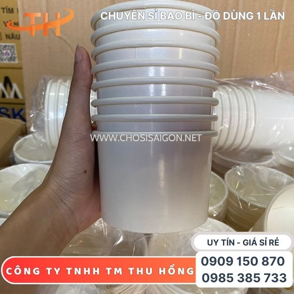 Tô giấy trắng trơn cao cấp, thân thiện môi trường
