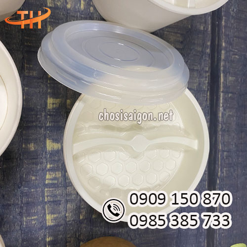 Tô giấy trắng 2 tầng 2 ngăn có nắp giá rẻ nhất tại công ty Thu Hồng