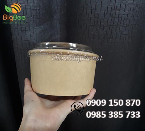 Sỉ tô giấy kraft đựng thức ăn 750ml giá rẻ