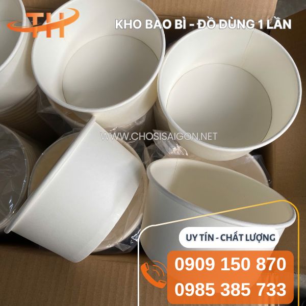 Tô giấy trắng trơn đựng phở, hủ tiếu giá siêu tốt