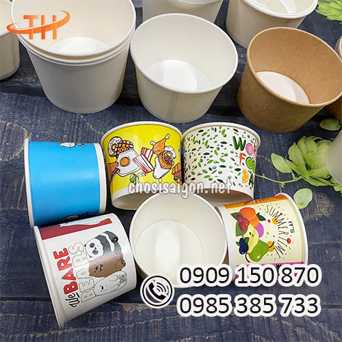 Gía sỉ rẻ tô giấy in logo nhiều họa tiết