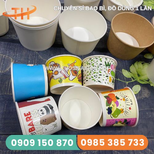 Tô giấy in hình sẵn tiện lợi