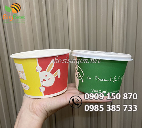 Tô giấy in logo thương hiệu 360ml giá sỉ