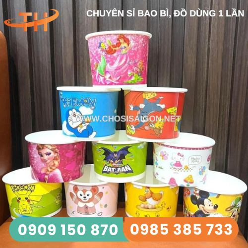 Tô giấy in hình đại trà cho quán ăn