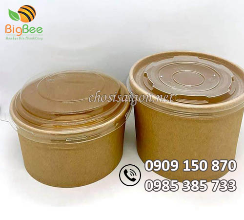 Tô giấy kraft đựng thức ăn nóng giá sỉ rẻ