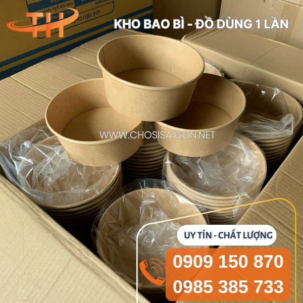 Tô giấy kraft chịu nhiệt tốt giao sỉ giá siêu tốt