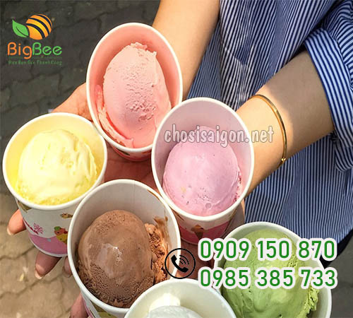 Tô giấy đựng kem an toàn, thân thiện với môi trường sỉ giá tốt