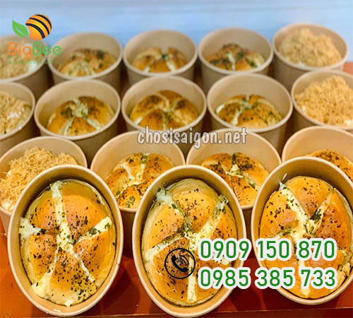 Tô giấy đựng bánh bông lan trứng muối 1000ml giá sỉ