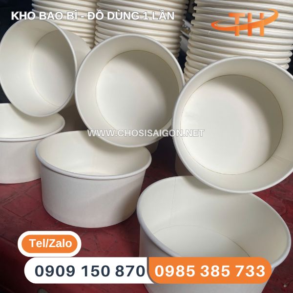 Tô giấy 1000ml dùng 1 lần giá sỉ rẻ cho quán ăn