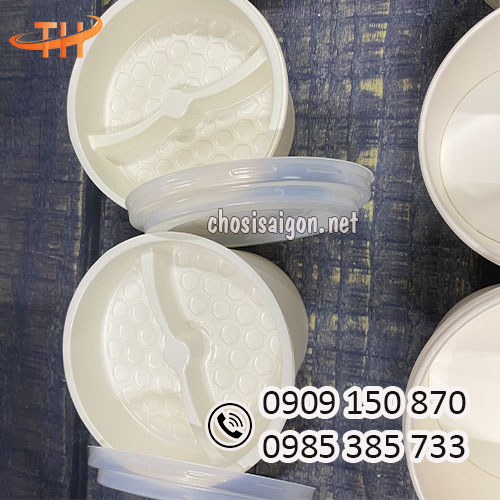 Giá sỉ rẻ tô giấy kraft 2 tầng 2 ngăn đựng cháo, bún, phở