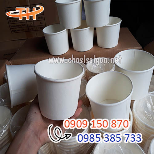 Tô giấy 360ml trắng trơn sỉ rẻ tại HCM