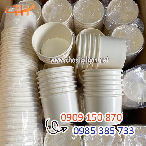 Tô giấy trắng trơn 8oz giá tận gốc