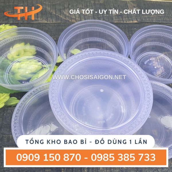 Tô nhựa lớn 1000ml dày dặn, cứng cáp