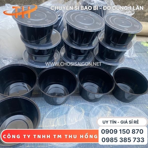 Tô nhựa đen 1000ml chịu nhiệt tốt giá rẻ