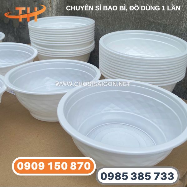 Tô nhựa kim cương 1000ml dùng 1 lần