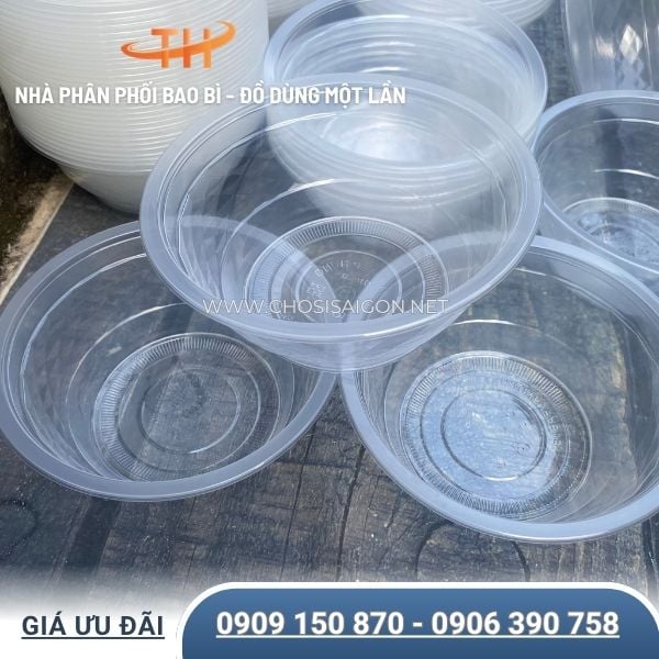 Tô nhựa kim cương trắng trong, chịu nhiệt tốt