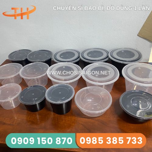 Tố, thố nhựa tròn trắng, đen đa dạng dung tích