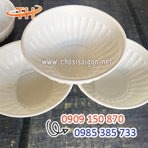 Tô nhựa trắng đục không nắp giá sỉ HCM