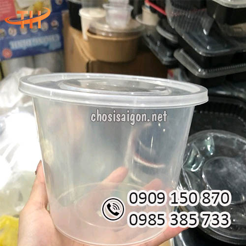 Tô nhựa tròn 1000ml màu trắng cao cấp rẻ nhất TP.HCM