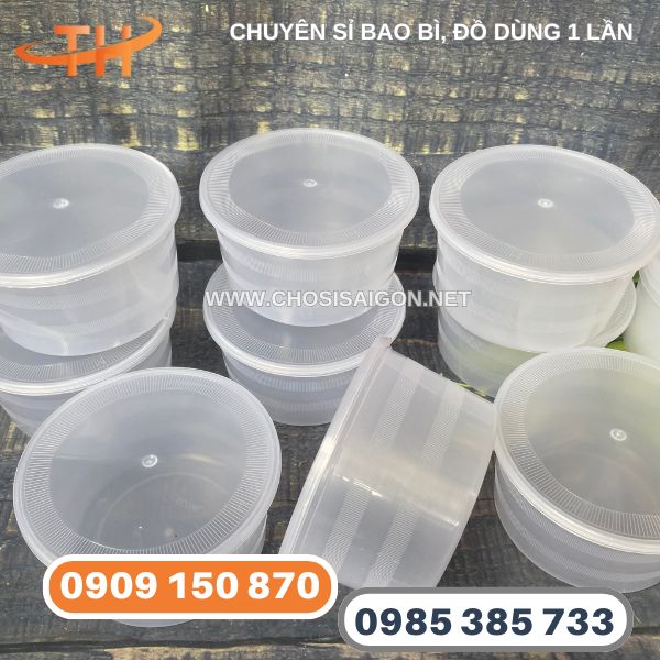 Tô nhựa tròn 500ml có nắp đậy giá rẻ