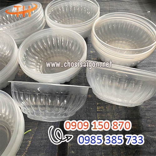 Tô nhựa sọc trong không nắp giá sỉ rẻ