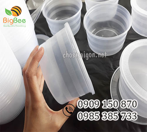 Tô (thố) nhựa 500ml có nắp đậy sỉ rẻ nhất