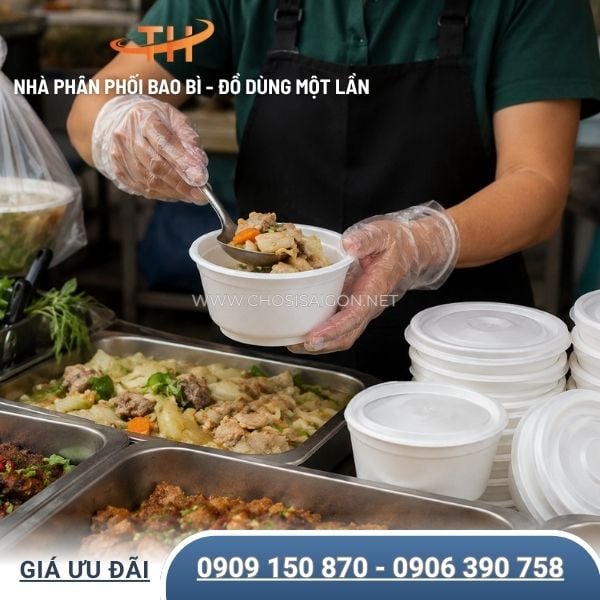 Tô (thố) xốp 600ml chịu nhiệt tốt