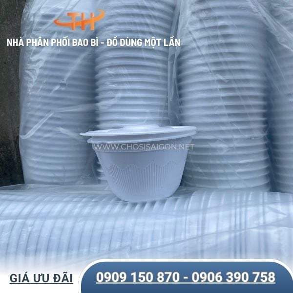 Tô (thố) xốp 600ml dùng 1 lần