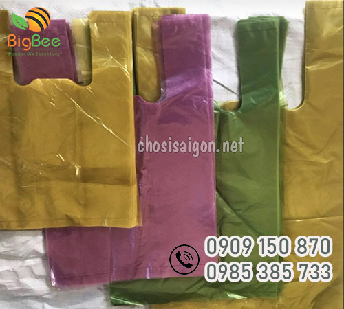 Túi xốp 2 quai bóng mỡ màu giá sỉ rẻ