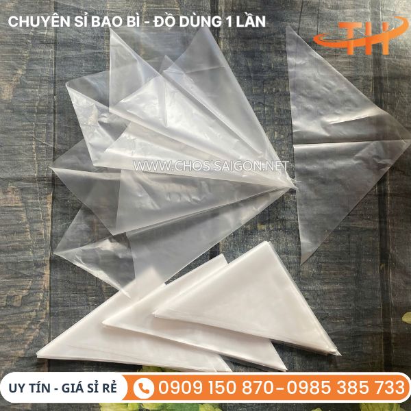 Túi bắt bông kem hình tam giác an toàn, dùng 1 lần