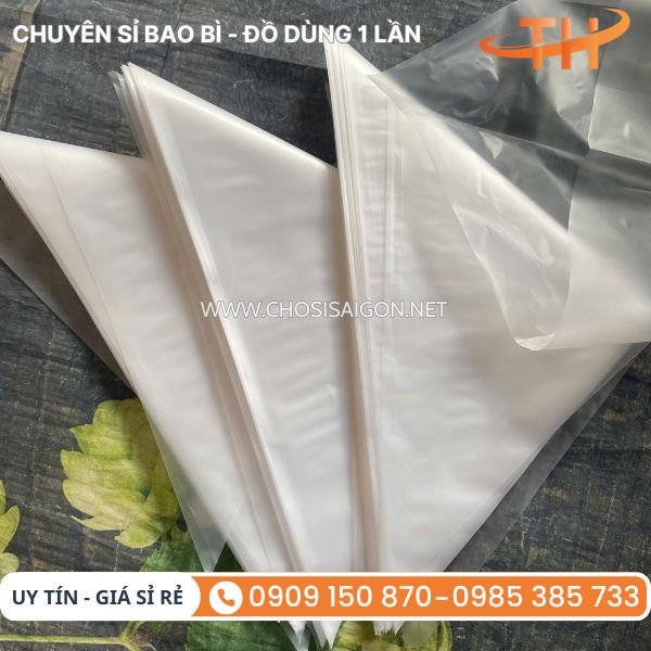 Túi bắt bông kem hình tam giác trang trí bánh kem, bánh ngọt