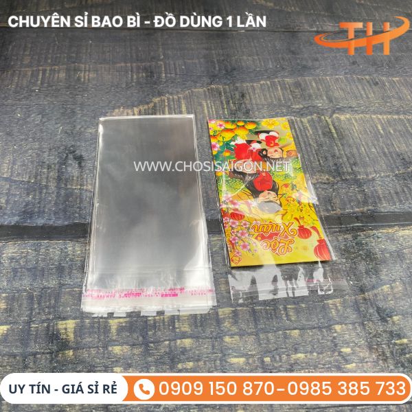 Túi bóng có keo dán miệng đựng bao lì xì Tết