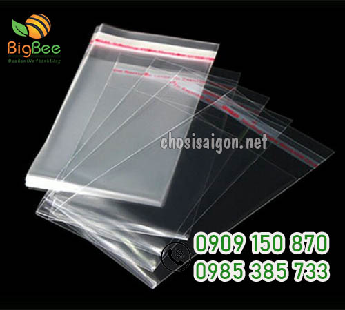 Túi OPP dán miệng đựng khẩu trang sỉ rẻ