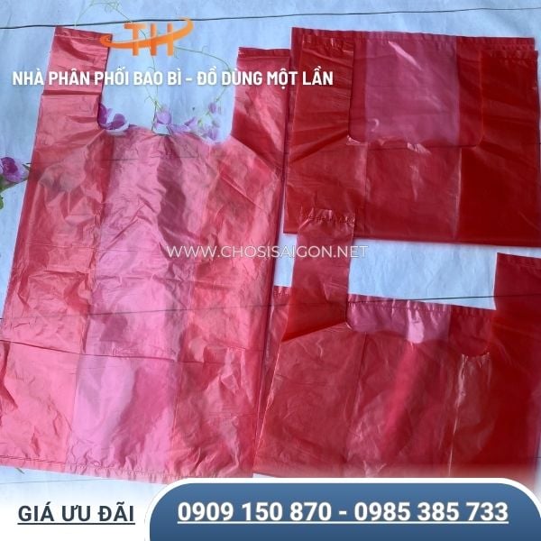 Túi bóng mỡ màu hàng chợ đựng hàng hóa tại các sạp chợ