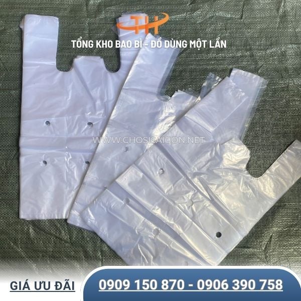 Túi 2 quai đục lỗ dẻo dai, bền, tốt giá sỉ rẻ
