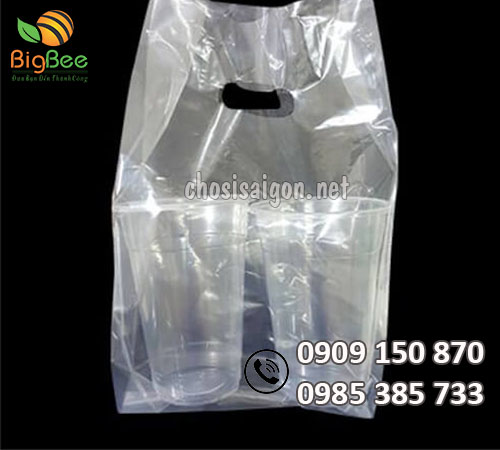 Gía sỉ túi đựng ly trà sữa 2 ngăn tại TP.HCM