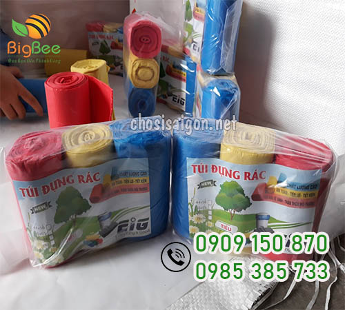 Túi đựng rác cuộn nhiều màu tiểu, trung, đại, cực đại giá tại xưởng