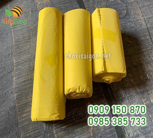 Túi rác cuộn màu vàng giá bán sỉ