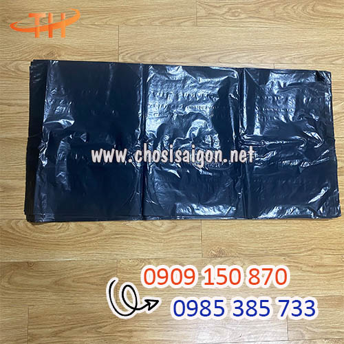 Túi nilon đen đựng rác không quai 50x100cm giá rẻ