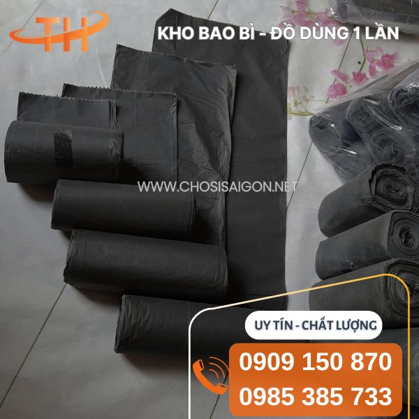 Túi đựng rác cuộn màu đen tiểu, trung, đại, cực đại giá rẻ nhất