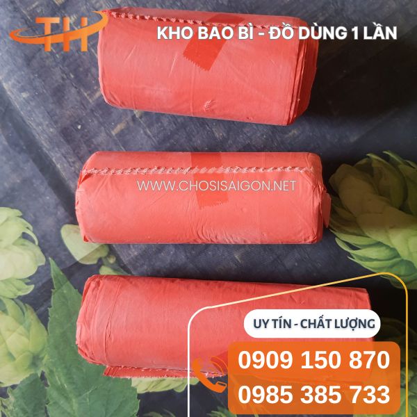 Túi đựng rác cuộn màu đỏ đủ size giá rẻ nhất
