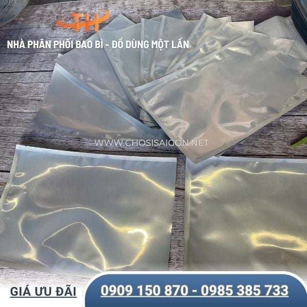 Túi nhôm bạc ép 3 biên dày dặn, chắc chắn