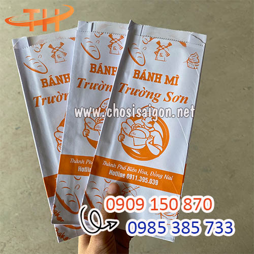 Túi giấy đựng bánh mì nhận in theo yêu cầu sỉ rẻ