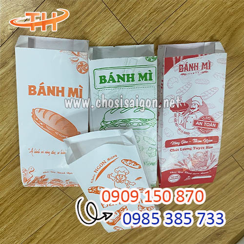 Túi giấy bánh mì in hình sẵn giá siêu tốt