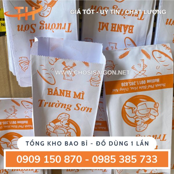 Túi giấy bánh mì in logo giá sỉ rẻ