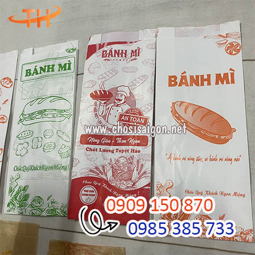 Túi giấy đựng bánh mì in sẵn sỉ giá tốt